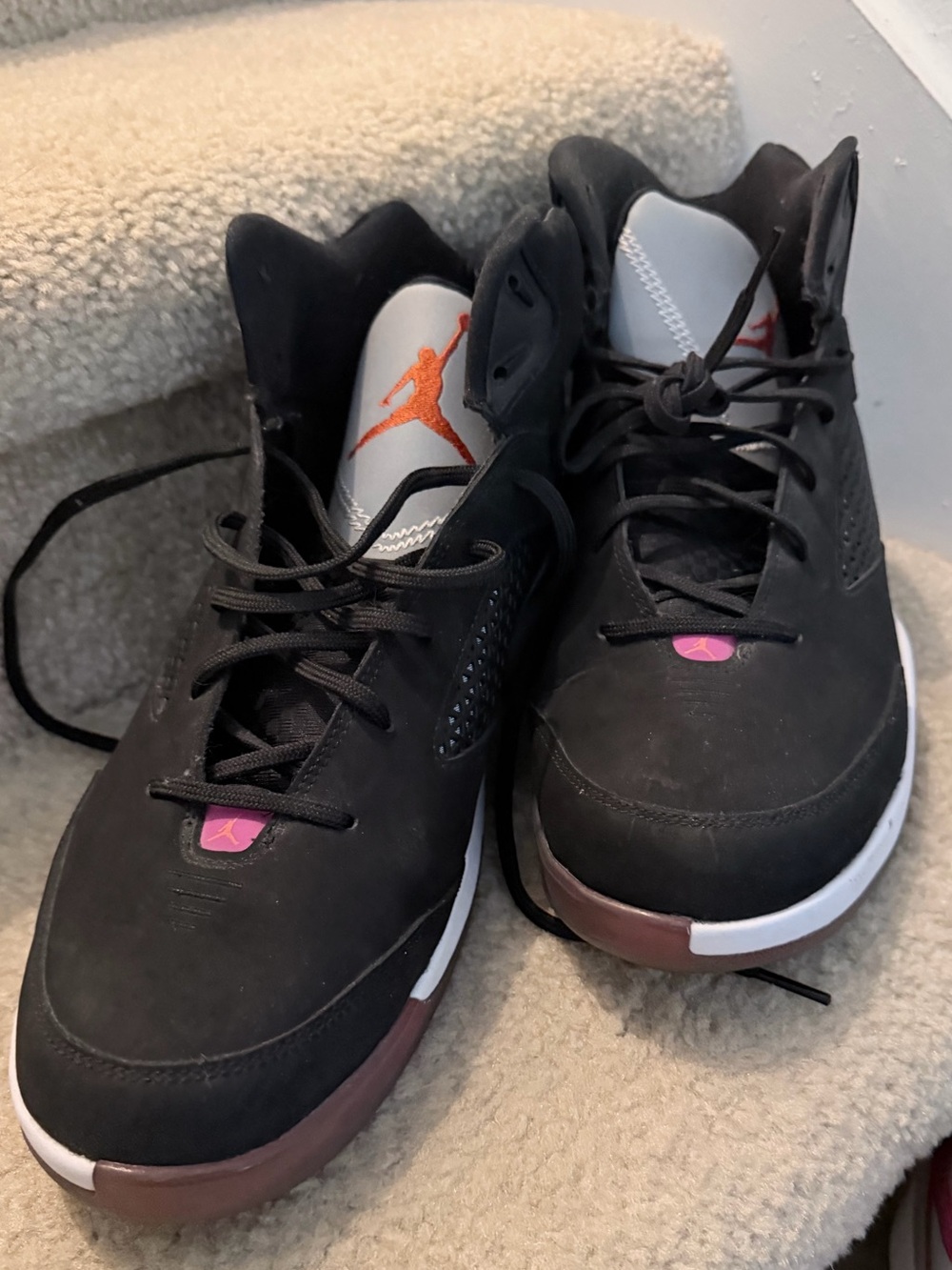 Nike Air Jordan Flight Remix Men’s Basketball Shoes Black Gray Pink Size 12